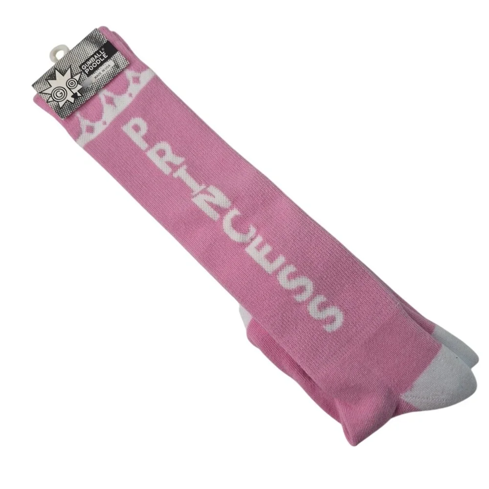 Gumball Poodle Adult OSFM Unisex Socks Novelty Princess Pink Knee High 2014 NEW